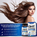 DHT Blocker Hair Growth Support Supplement - Supports Healthy Hair Growth - Helps Support Healthy Thicker Stronger Hair - With High Potency Biotin and Saw Palmetto - For Men And Women - w/ Travel Box Restoriden