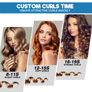 MIUOPUR Automatic Hair Curling Iron with Ceramic Ionic Barrel, Smart Anti-Stuck, Auto Rotating Hair Curling Wand with Temperature Display and Timer, Professional Hair Curler Styling Tool - Blue. MIUOPUR