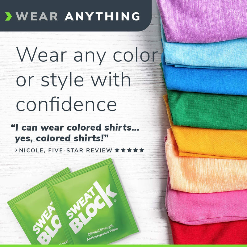 SweatBlock Antiperspirant Bundle Deal, Wipes (1 box) and Lotion (1 tube), Reduce Excessive Underarm Sweating, Hand Sweating, and Smelly Feet.… SweatBlock