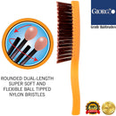 Giorgio GION2O Neon Orange 6.25 inch Gentle Touch Detangler Hair Brush for Men and Women. Soft Bristles for Sensitive Scalp. Wet and Dry for all Hair Types. Scalp Massager Brush Stimulate Hair Growth GIORGIO