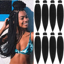 Pre Stretched Braiding Hair 26inch Knotless Braids Hair 8 Bundles Hot Water Setting Easy Braid for Senegalese Twist Hair Braids Box Braids or Straight Yaki Hair Synthetic Fluffy Braiding Hair CHK