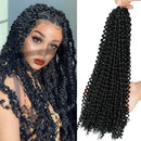 8 Packs Passion Twist Hair 18 Inch Passion Twist Crochet Hair For Black Women Water Wave Crochet Braiding Hair Extensions (1B) Angels Beauty