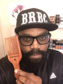 MANEJACK Beard Pick for Men- Wooden Comb Afro Hair Lift Combs MANEJACK