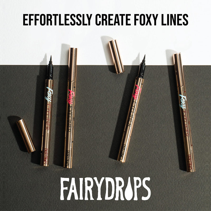 FAIRYDROPS FOXY Eyeliner | Waterproof Brown Eyeliner | Smudge Proof Japanese Liner | Made in Japan FAIRYDROPS