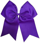 Kenz Laurenz Cheer Bows Purple Cheerleading Softball - Gifts for Girls and Women Team Bow with Ponytail Holder Complete Your Cheerleader Outfit Uniform Strong Hair Ties Bands Elastics (1) Kenz Laurenz