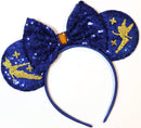 CLGIFT Peter Pan Flight Minnie Ears,Pick your color, Iridescent Minnie Ears, Silver gold blue minnie ears, Rainbow Sparkle Mouse Ears,Classic Red Sequin Minnie Ears (Peter) CLGIFT
