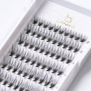 LANKIZ Individual Lashes Natural Cluster Lashes 20 Roots C Curl 0.07mm Thickness 8-14mm Mix Faux Mink DIY Individual Eyelashes LK LANKIZ