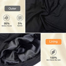 Satin Lined Hair Cover Sleep Cap - Adjustable Stay on No Fading Slouchy Skull Night Sleeping Beanie for Frizzy Natural Curly Hair Protection - Solid Black GB Selected