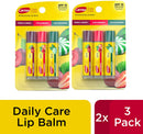 Carmex Daily Care Moisturizing Lip Balm Pack, Lip Balm With Sunscreen in Fresh Cherry, Strawberry and Wintergreen - 3 Count (Pack of 2) Carmex Store
