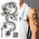 Supperb Temporary Tattoos - Black & White Dragon (Set of 2) Supperb
