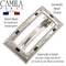 Camila Paris GA252 2.5 Inch Square Hair Barrette Clip Metal Silver, French Hair Accessories for Women, Handmade with Swarovski Crystals Stones. Styling Girls Hair Ornaments. Made in France Camila