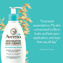 Aveeno Restorative Skin Therapy Moisturizing Oat Repairing Cream for Sensitive, Distressed, Dry Skin, with Prebiotic Oat & Aloe, Formulated without Parabens, Fragrance & Steroids, 12 oz Aveeno