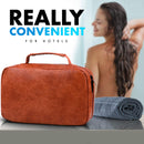 Hanging Toiletry Bag for Women & Men – Toiletry Kit, Water-Resistant Travel Organizer by VASCO (Brown (Eco Leather)) VASCO