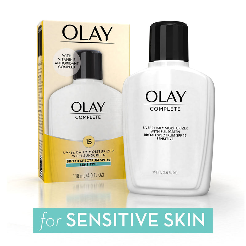 Face Moisturizer by Olay, Complete All Day Moisturizer With Sunscreen Broad Spectrum SPF 15 - Sensitive, 4 fl. Oz, 1 unit Olay Store