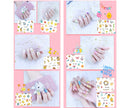 8 Sheets Easter Nail Stickers, Bunny Egg Chicken Nail Art Sticker False Nail Design Self-Adhesive Nail Decals Manicure Nail Tip Decoration Conpru