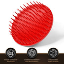 Bossman Scalp Massager and Shampoo Shower Brush - Head Scrubber - Beard Exfoliator - Hair and Beard Dandruff Control (Red) Bossman