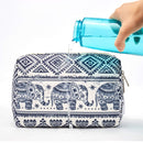 Large Makeup Bag Zipper Pouch Travel Cosmetic Organizer for Women and Girls (Large, Elephant) Narwey