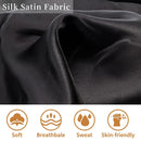 Kenllas Satin Sleep Cap for Women - Large Bonnet 2 PCS Extra Soft Elastic Band Sleeping Caps for Long Loss Frizzy Curly Dreadlock Braid Hair(Large-Double Layer, Black&Green) Kenllas