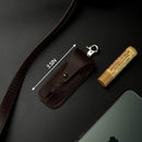 Beautyflier Clip-on Chapstick Sleeves, Soft Leather Keychain Lipstick Holder Chapstick Pouch Lip Balm Holder Travel Accessories (Flip Style) Beautyflier