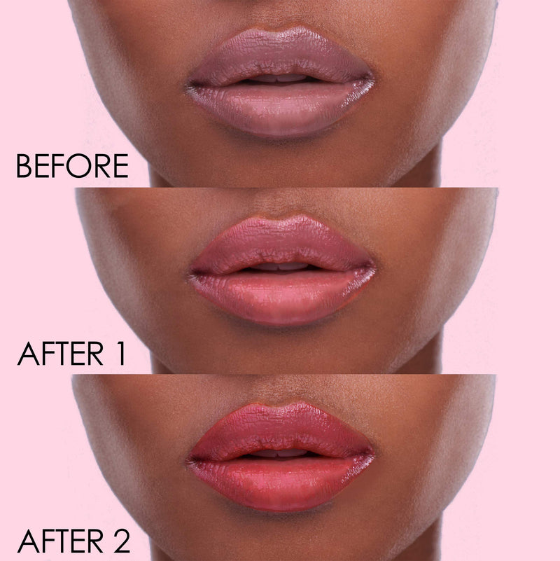 Winky Lux Flower Balm, Vegan Lip Balm and Lip Stain, pH Color Changing Lipstick, Vanilla Scented Pink Lip Tint with Real Chrysanthemum, Natural Lip Balm (Pink Flower) Winky Lux