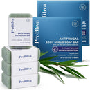Antifungal Soap Bar with Tea Tree Oil & Charcoal, Exfoliating Scrub Soap for Body & Foot, Helps with Ringworm, Jock Itch & Athlete’s Foot, Antibacterial Body Wash Alternative for Men & Women, 2 Bars Infinity Warehouse
