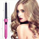 Herstyler Grande Pink Curling Iron and V Comb Straightening Comb (Black) Set HerStyler