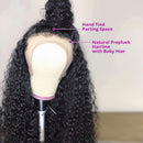 Water Wave Lace Front Wigs Human Hair pre plucked 16 inch Human Hair Transparen Lace Front Wigs for Women Water Wave Lace Front Wig 150% Density Beauty Lumina