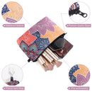 MAGEFY Makeup Bag, 2 Styles Travel Cosmetic Bag for Women Cosmetic pouch Elegant Blue Patterns Zipper Pouch Waterproof Makeup Pouch Cute (2 Packs, Peacock feather + Mandala pattern 0179) MAGEFY