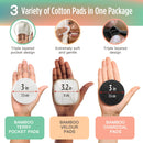 SWEET ADELINE Reusable Makeup Remover Pads -18 pcs + Laundry Bag + Gift box for storage | Reusable cotton rounds | reusable cotton pads for all skin types | Organic Reusable Facial Rounds | Trifecta Living Co.