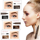 Ainviata 2pcs Waterproof Liquid Eyebrow Pencil w/Micro-Fork Tip Applicators, Microblading Eyebrow Pen Brown Eyebrow Tattoo Pen Creates Natural Makeup Ainviata