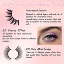 EARLLER 20 Pairs False Eyelashes Natural Fluffy Lightweight Lashes Pack, 3D and 5D Volume Faux Mink Lashes (10 Style) EARLLER