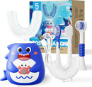 Well Before Kids U Shaped Electric Toothbrush with 5 Brush Heads, Ultrasonic, 5 Modes, IPX7 Waterproof Design (Spaceman, Grey Ages 2-7) Infinity Warehouse
