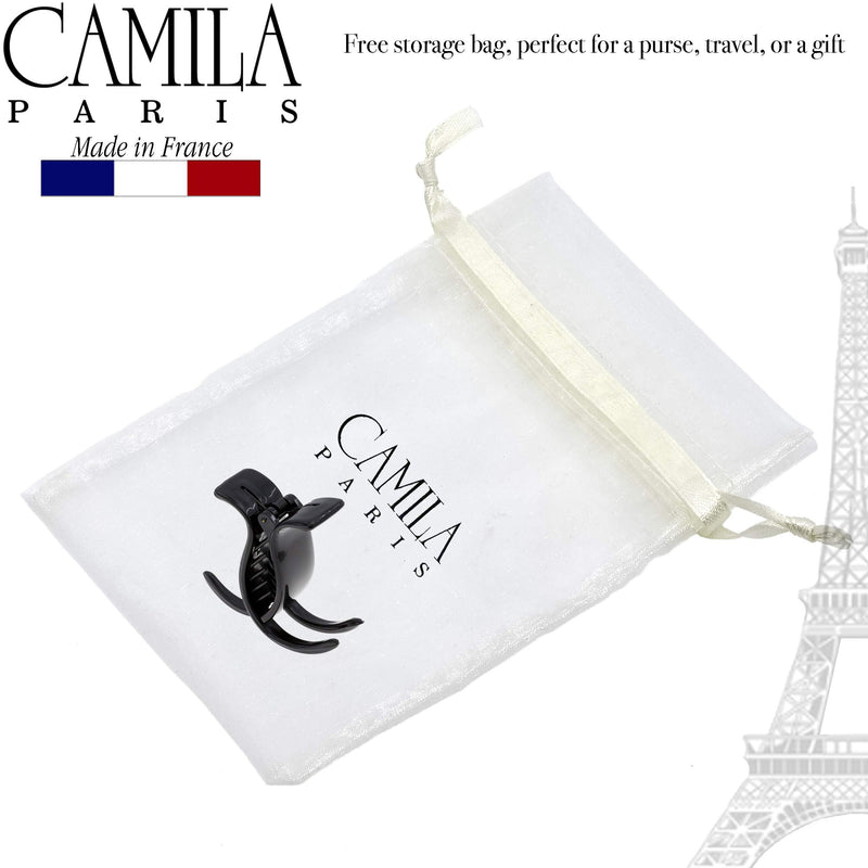 Camila Paris CP1432 French Hair Clip for Women, Tokyo 3 Teeth Ponytail Holder, Girls Hair Claw Clips Jaw Fashion Durable Styling Hair Accessories for Women, Strong Hold No Slip Grip, Made in France Camila