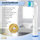 Aster Replacement Toothbrush Heads - 4 Pack, Compatible with Oral-B Braun Professional Electric Brush Heads Refill for Smart Genius 7000/Pro 1000/9600/ 5000/3000/8000 Aster Dental Care