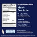 Physician's Choice Probiotics for Men - 70 Billion CFU - 8 Strains - w/Selenium & Organic Prebiotics - Supports Digestive Health, Microbiome, Colon, & Immune Health - Advanced Men's Probiotic - 30ct Infinity Warehouse