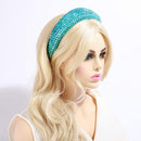 SP SOPHIA COLLECTION Women's Sparkling Crystal Padded Rhinestone Wide Bejeweled Hair Headband Party Hairband Hair Accessories in Aqua SP Sophia Collection Store