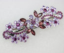 Faship Purple Crystal Flower Hair Barrette Clip Faship