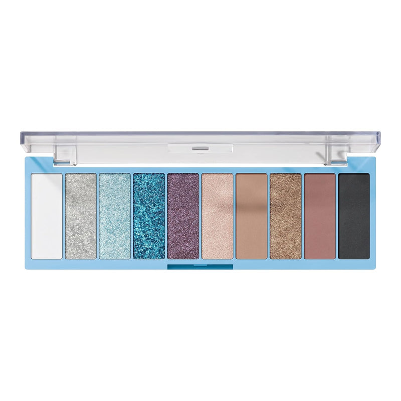 e.l.f. Perfect 10 Eyeshadow Palette, Ten Ultra-pigmented Blue & Purple Metallic Shades, Blendable Formula, Vegan & Cruelty-Free, Intergalactic - Infinity Warehouse