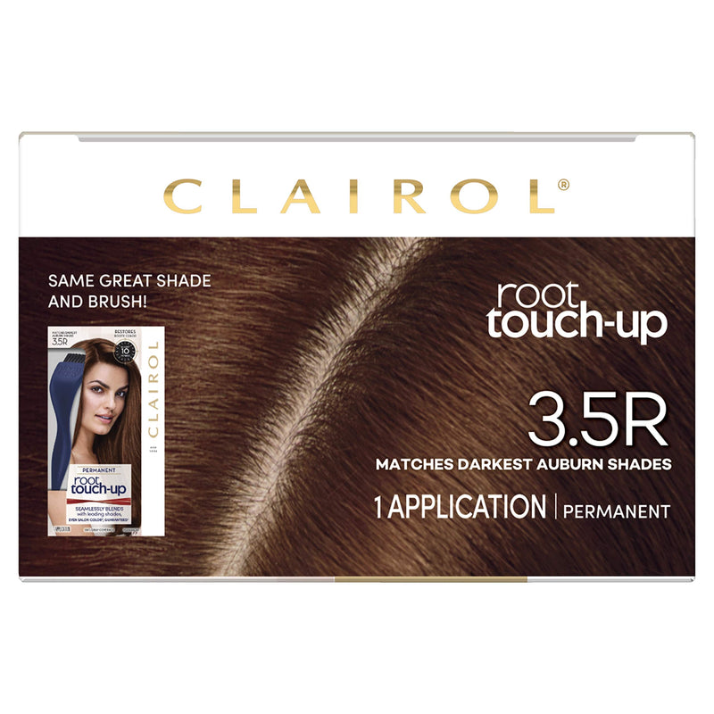 Clairol Root Touch-Up by Nice'n Easy Permanent Hair Dye, 3.5R Darkest Auburn Hair Color, 2 Count Clairol