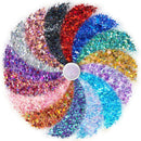 Chunky Cosmetic Holographic Glitter I Body, Face & Hair Safe I 16 Pack + 1 Glitter Glue SoJourner Bags