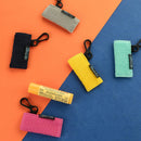 Beautyflier Clip-on Sleeve Chapstick Pouch Keychain Lipstick Holder Elastic Lip Balm Holster Travel Accessories (Hot Pink/Robin Egg Blue/Yellow/Dark Blue/Gray) Beautyflier
