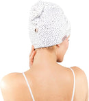 Kitsch Microfiber Hair Towel Wrap for Women, Hair Turban for Drying Wet Hair, Easy Twist Hair Towels, Super Absorbent and Ultra Soft (Micro Dot) Kitsch Store