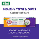 ARM & HAMMER Essentials Healthy Teeth & Gums Fluoride Toothpaste-4 Pack of 4.3oz Tubes, Crisp Mint- 100% Natural Baking Soda- Fluoride Toothpaste Arm & Hammer Store