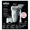 Braun Silk-épil 7 Epilator, Wet and Dry, Wide Head, Includes Venus Intimate Razor, Shaver Head and Trimmer Comb, SE7-141 Infinity Warehouse
