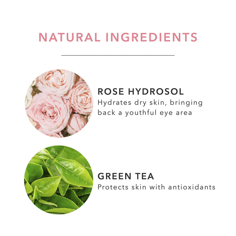 100% Pure Coffee Bean Caffeine Eye Cream Refresh & Hydrate Under Eye Treatment Reduce Puffiness, Dark Circles, Wrinkles with Green Tea, Rose Hip, Vitamin E - Youthful Vibrant Eyes - Vegan - 1 oz 100% PURE