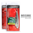 BRYERRE Professional Barber Straight Razor Safety Edge with 100-Pack Derby Blades 100 Percent Stainless Steel for Smooth Shave (Silver) BRYERRE