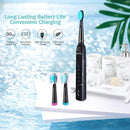 Initio Electric Toothbrush, 5 Modes with Smart Timer, 8 Brush Heads & Travel Case Included, Rechargeable Toothbrush, Oral Care Whitening Toothbrush Initio