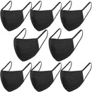 8Pack Fashion Protective, Unisex Black Dust Cotton, Washable, Reusable Cotton Fabric Mouth Covering MEISEN