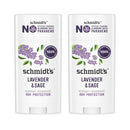 Schmidt's Aluminum-Free Vegan Deodorant Lavender & Sage with 24 Hour Odor Protection, 2 Count for Women and Men, Natural Ingredients, Cruelty-Free, 2.65 oz Infinity Warehouse