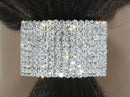 Rhinestone Ponytail Holder by Crystal Avenue | Stretchy Elastic Hair Tie | Silvertone with Sparkling Crystals Crystal Avenue
